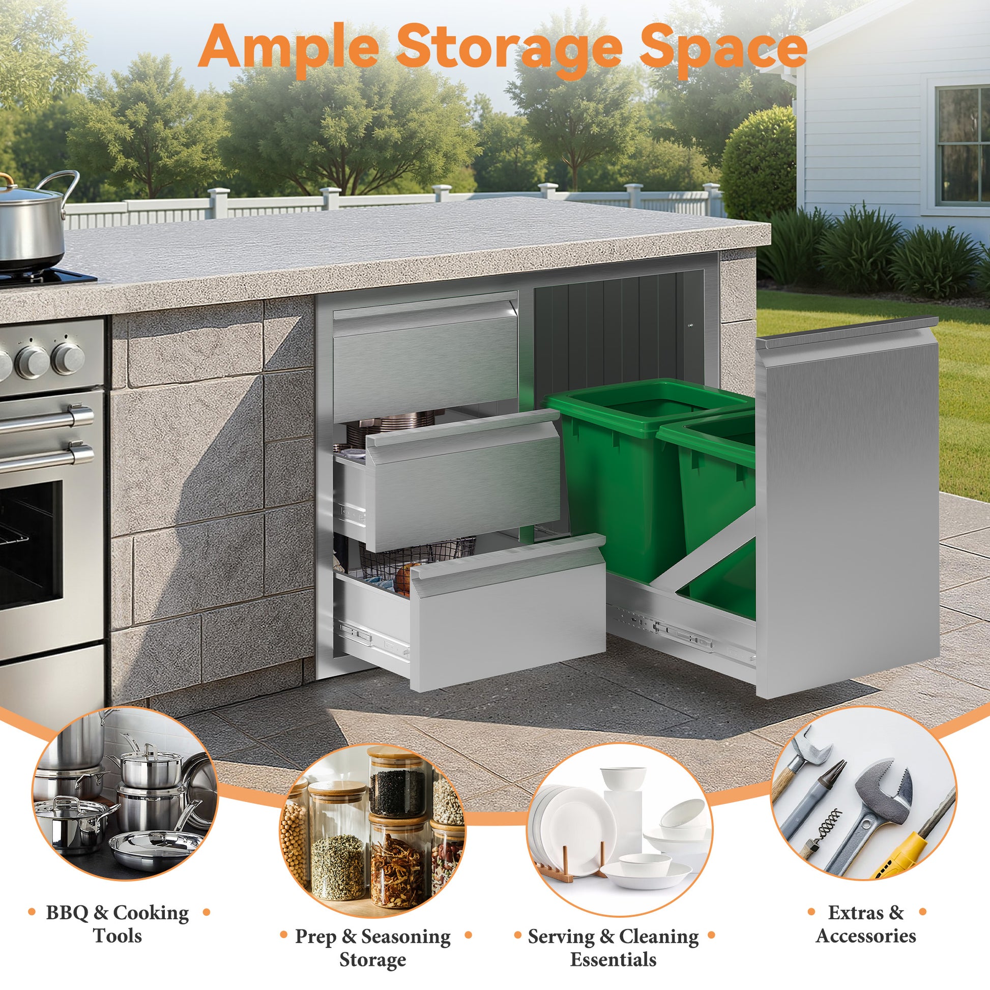 Outdoor Kitchen Access Drawers Amerlife