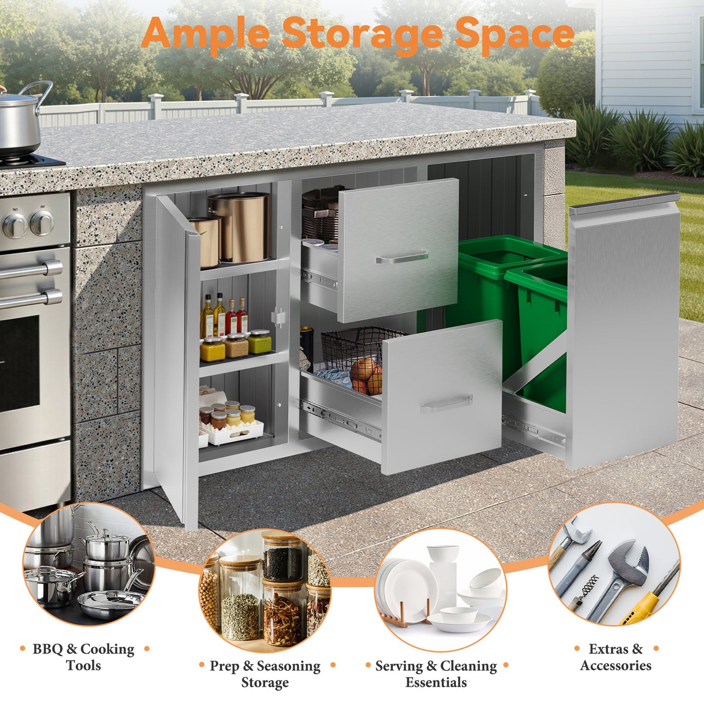 Outdoor Kitchen Access Drawers Amerlife