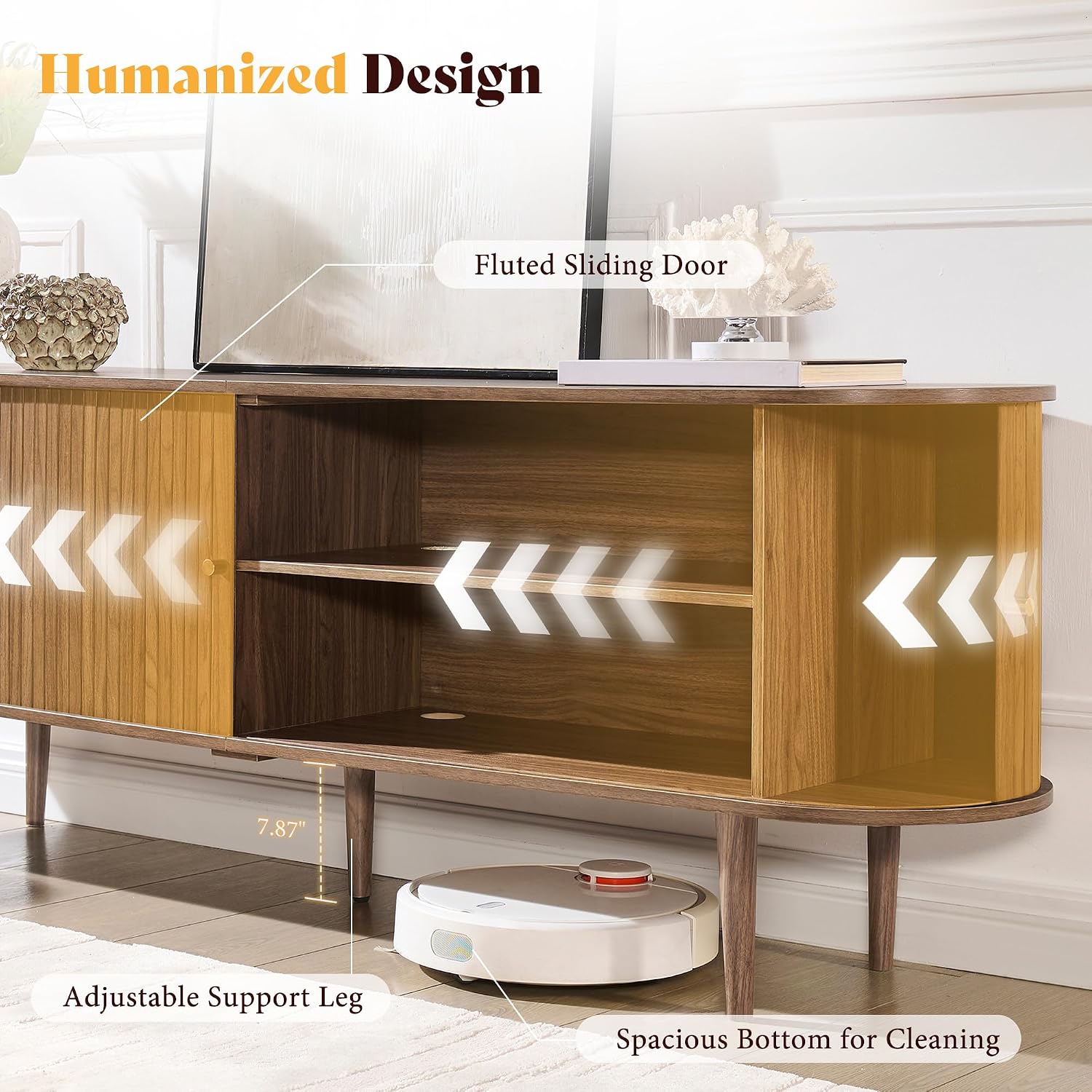 Briar 70" Mid Century TV Stand - Walnut