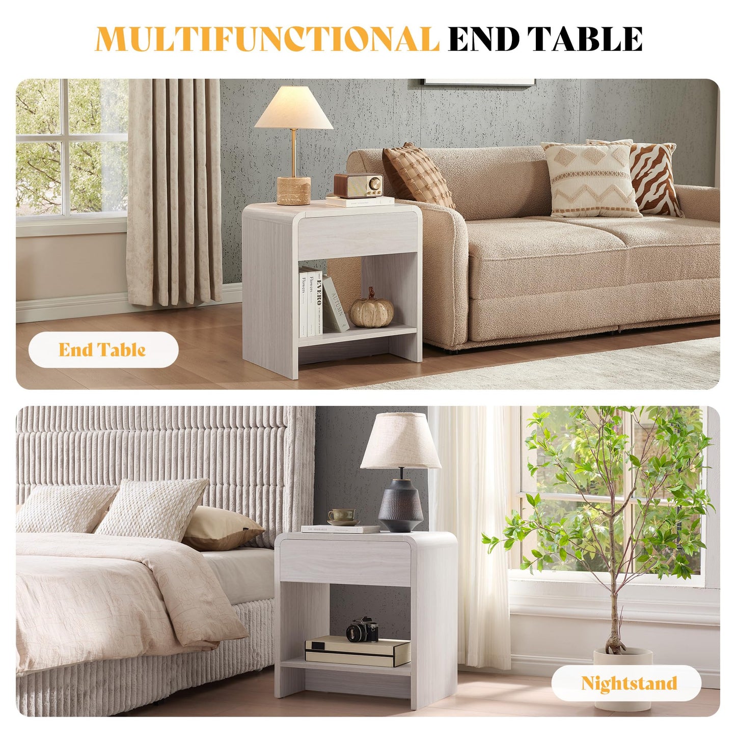 Contemporary Living Room Furniture Set Amerlife White