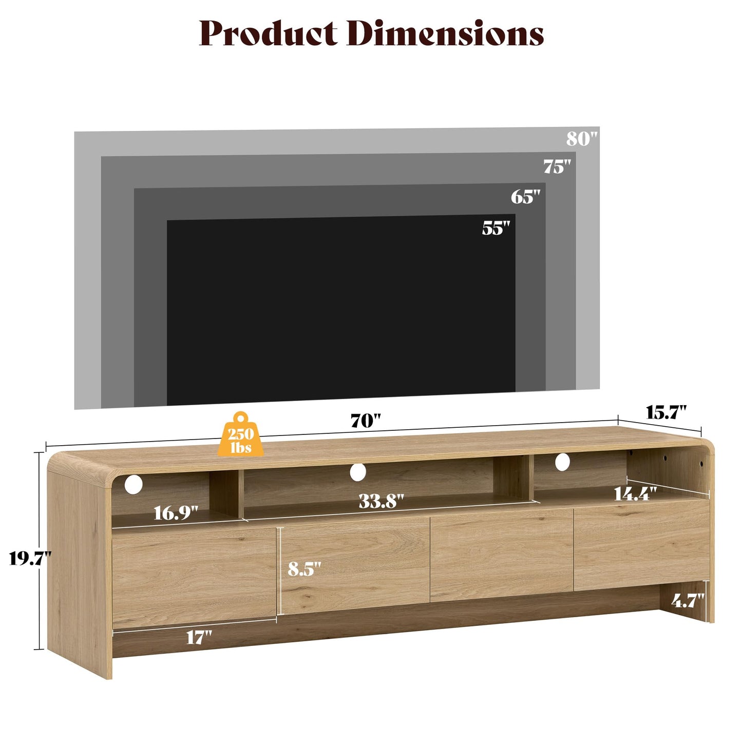 Flat Contemporary Living Room Furniture Set Amerlife Natural Oak