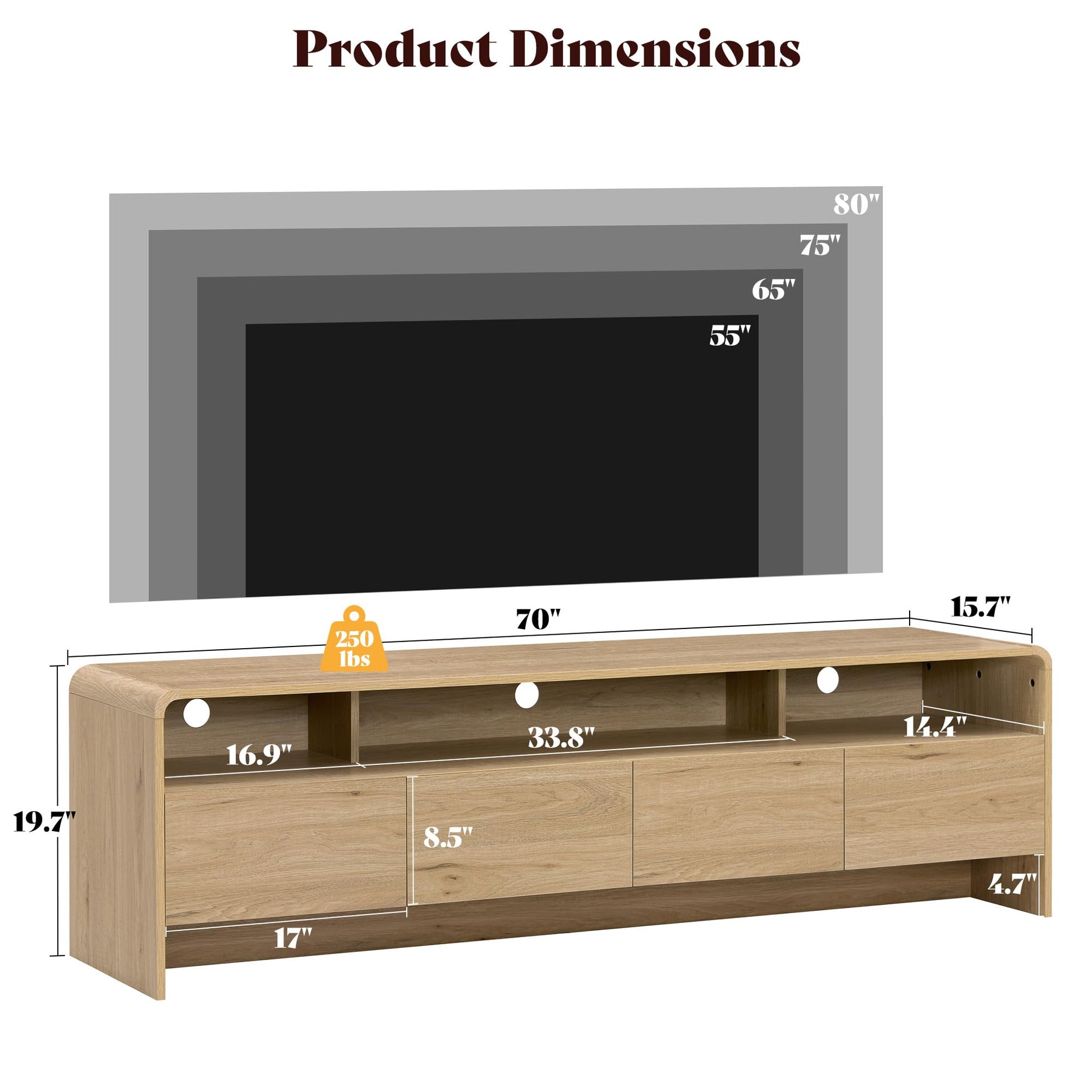 Flat Contemporary Living Room Furniture Set Amerlife Natural Oak