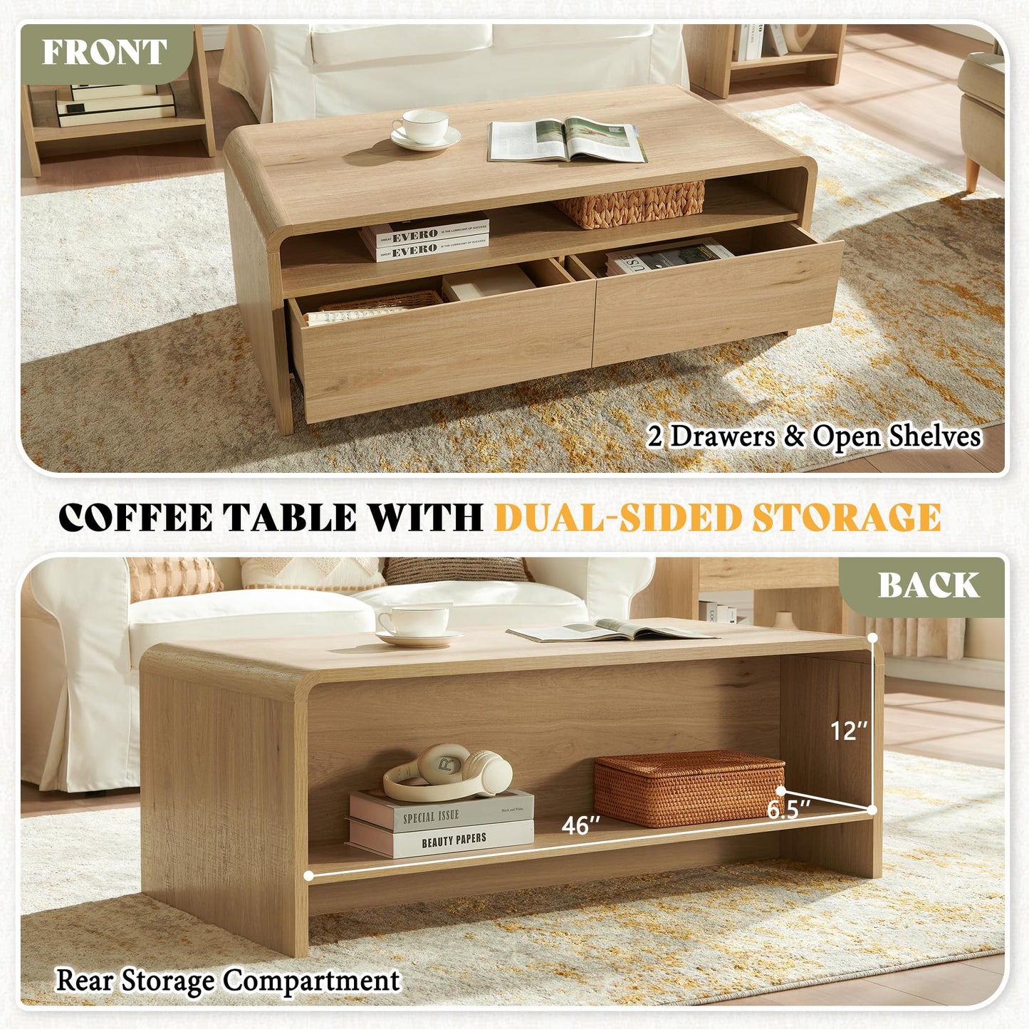 Flat Contemporary Living Room Furniture Set Amerlife Natural Oak