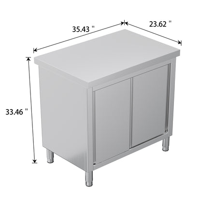 Stainless Steel Work Cabinet Amerlife 36" x 24" x 33.5"