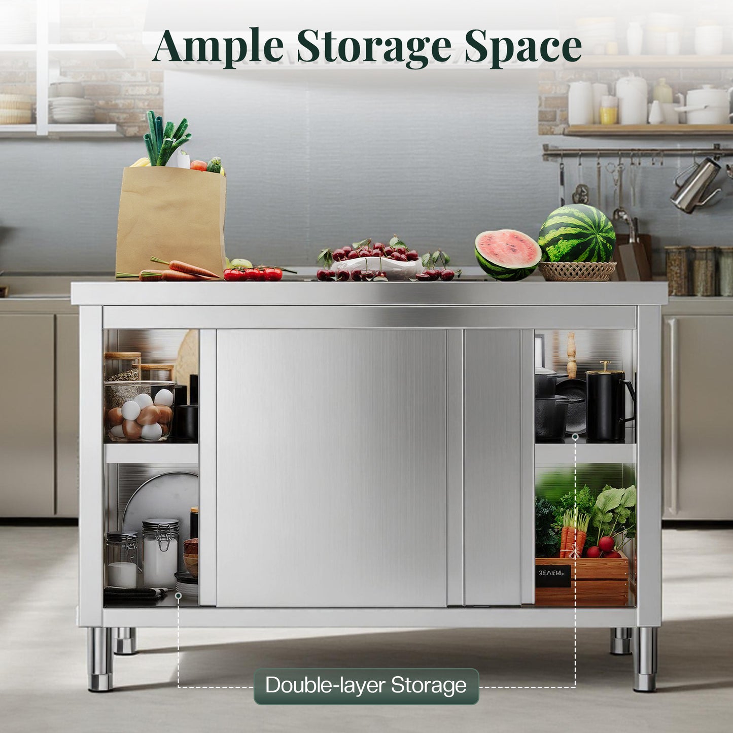 Stainless Steel Work Cabinet Amerlife 