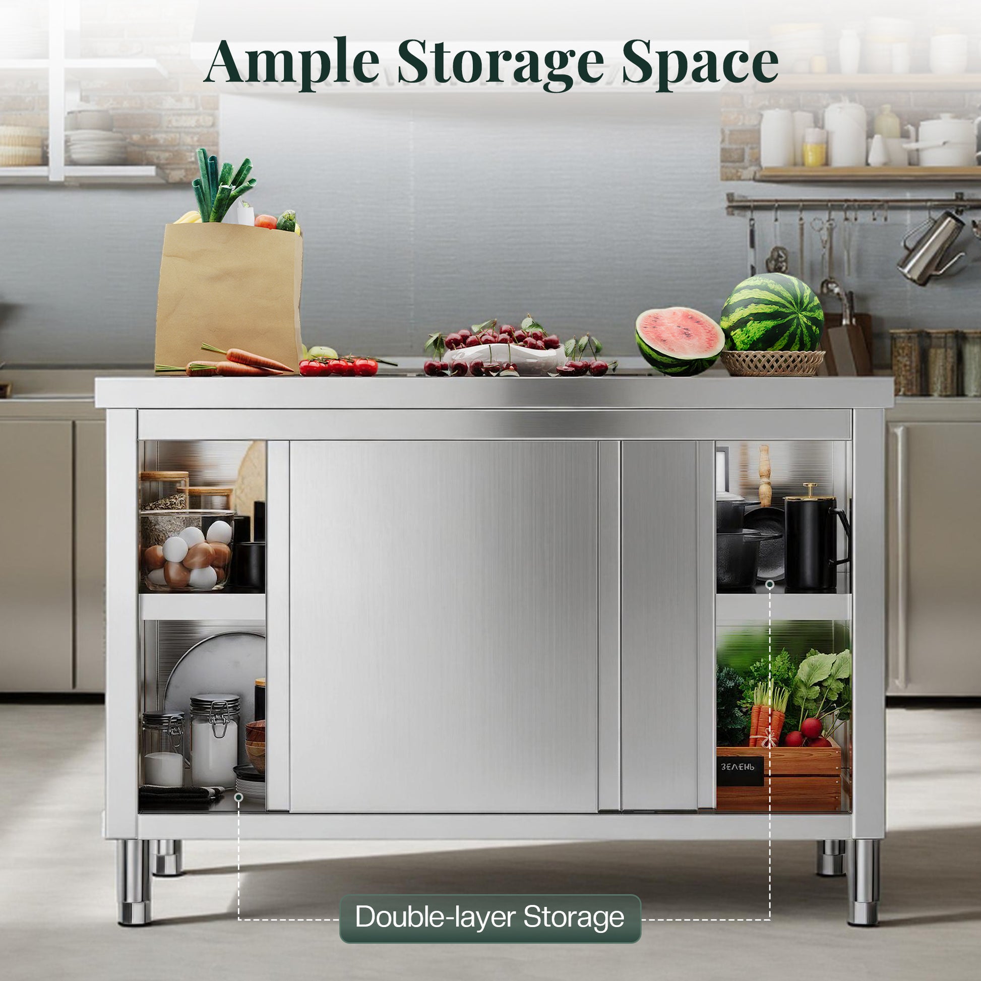Stainless Steel Work Cabinet Amerlife 