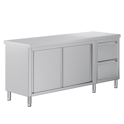 Stainless Steel Work Cabinet Amerlife 72" x 24" x 33.5"