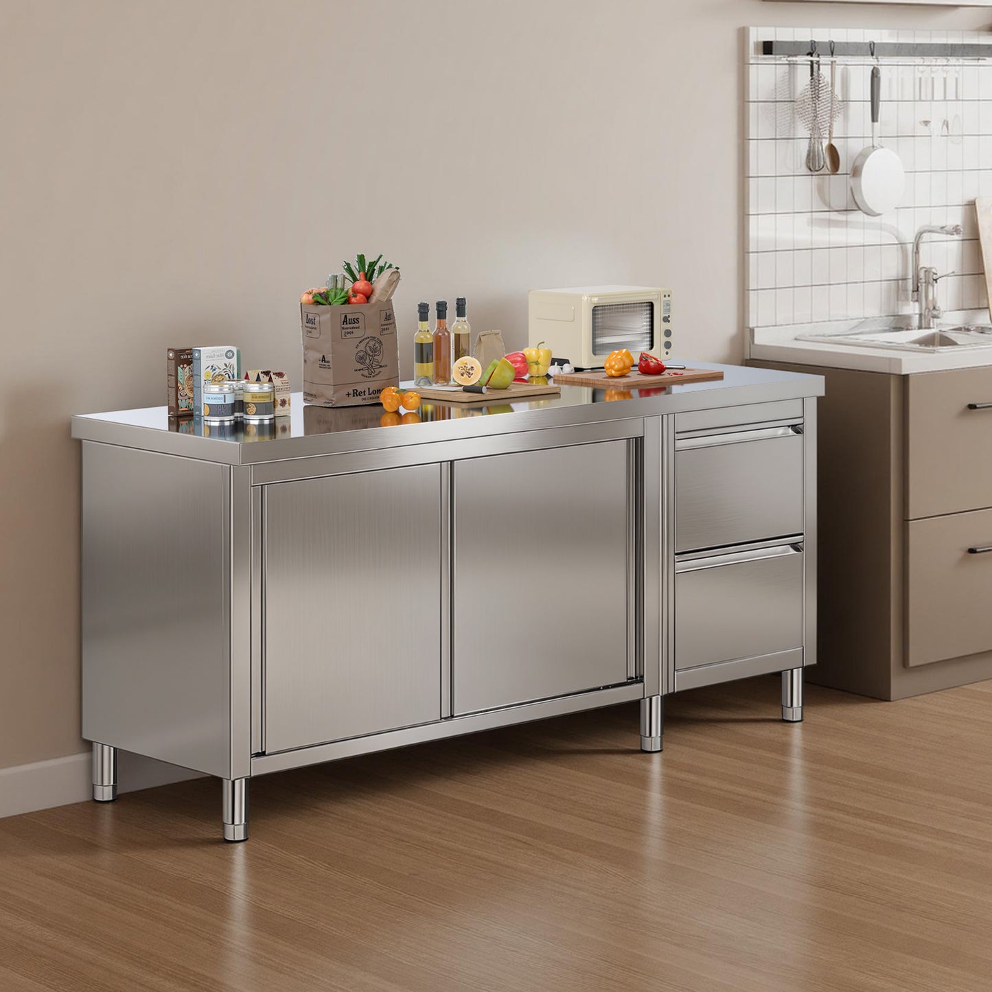 Stainless Steel Work Cabinet Amerlife 
