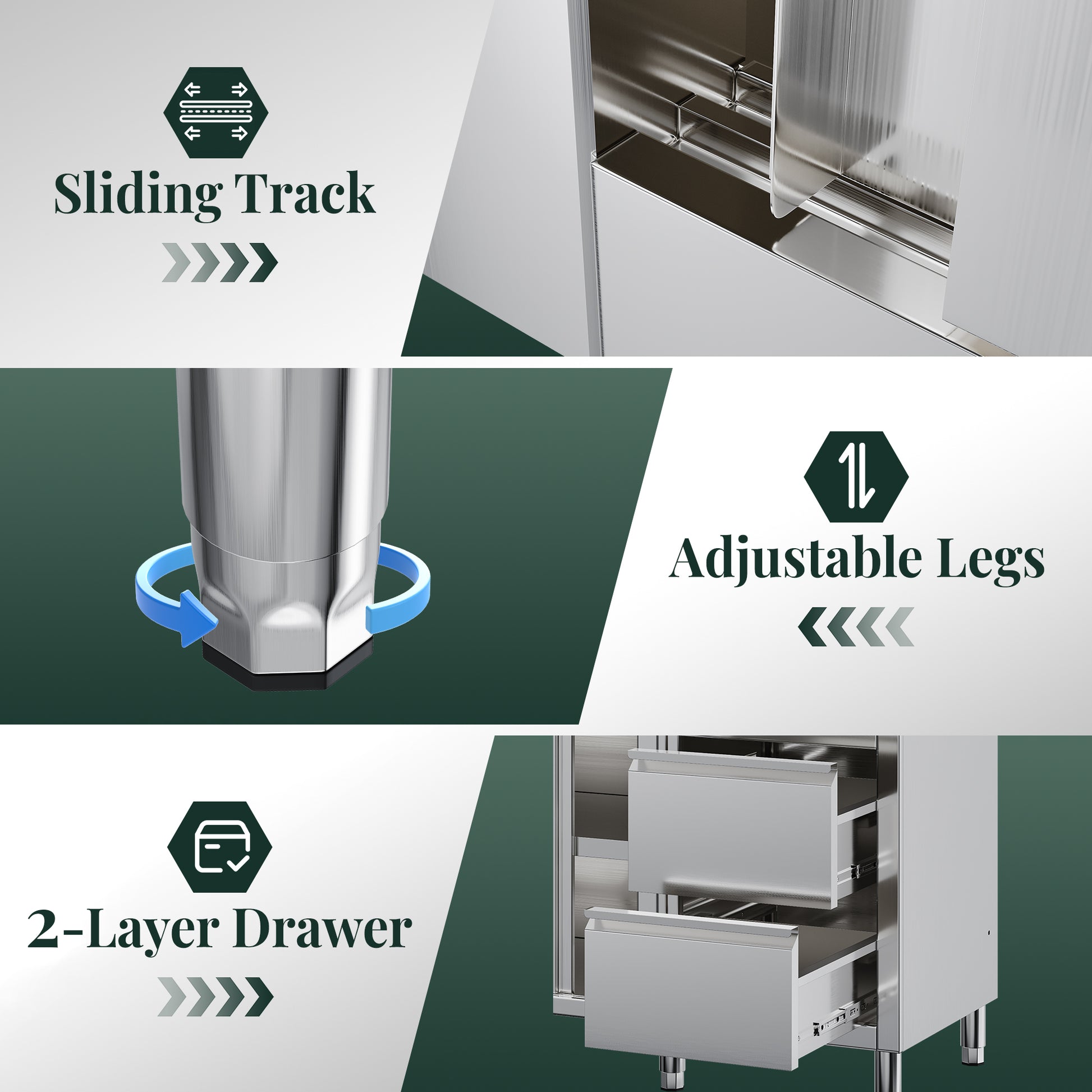 Stainless Steel Work Cabinet Amerlife 
