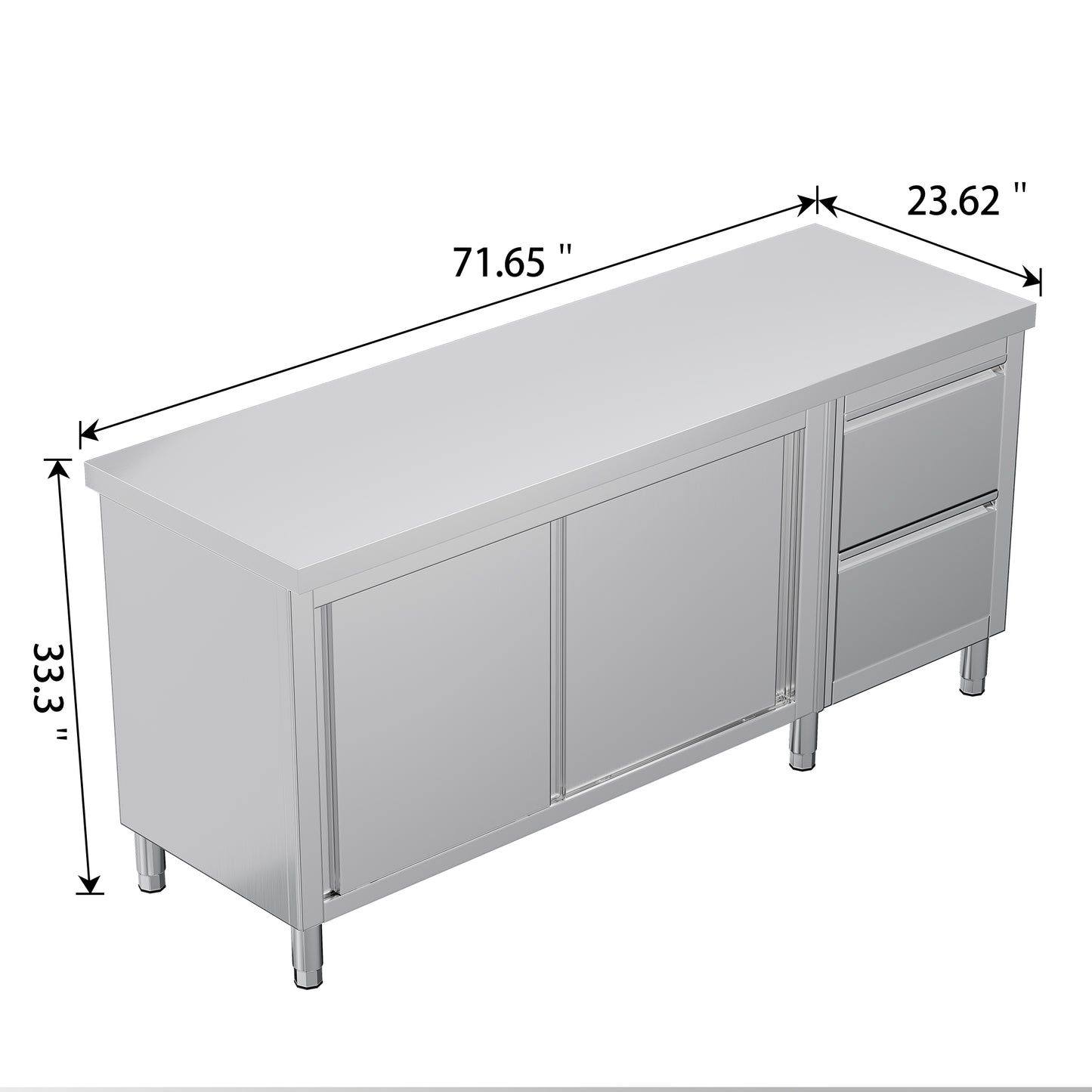 Stainless Steel Work Cabinet Amerlife 