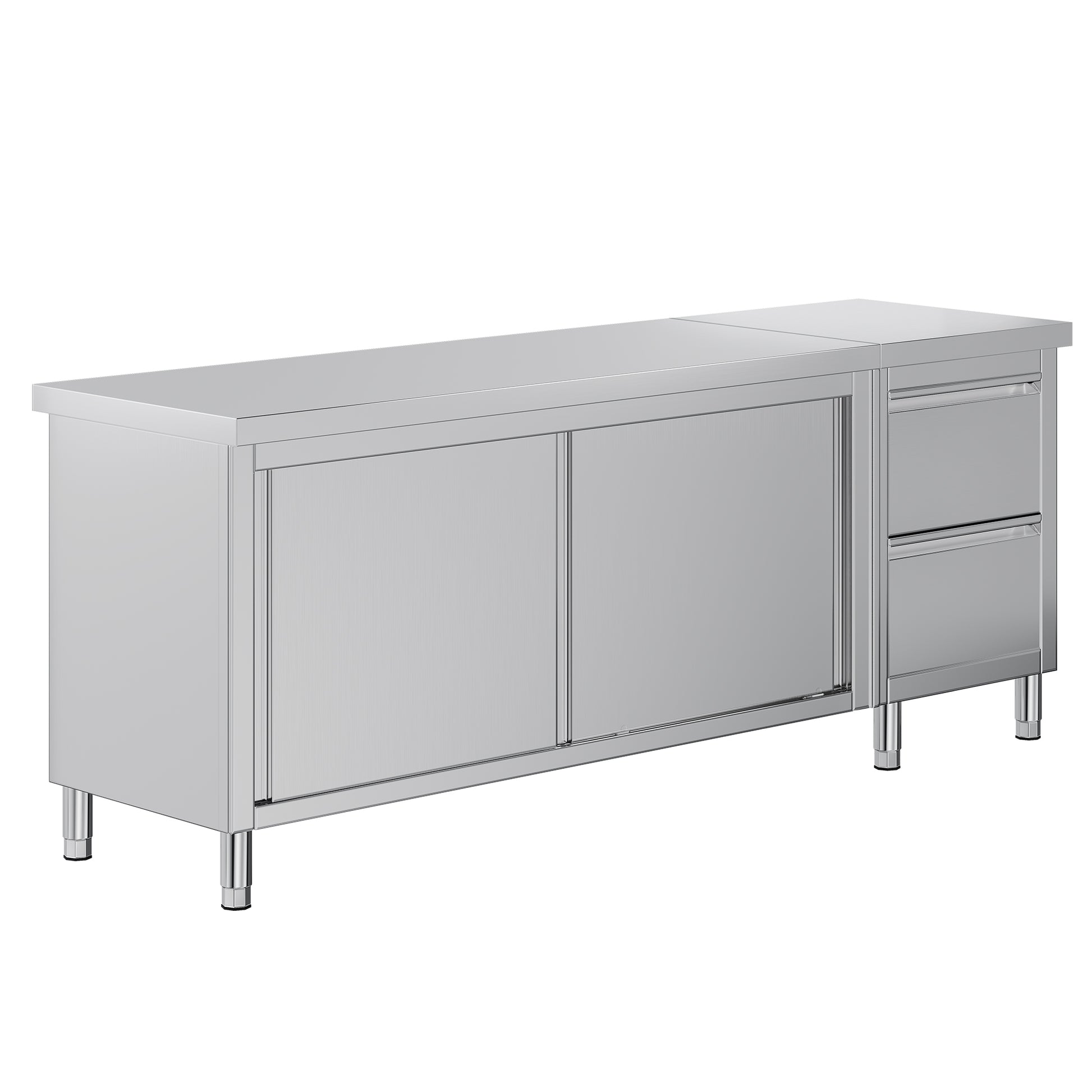 Stainless Steel Work Cabinet Amerlife 84" x 24" x 33.5"