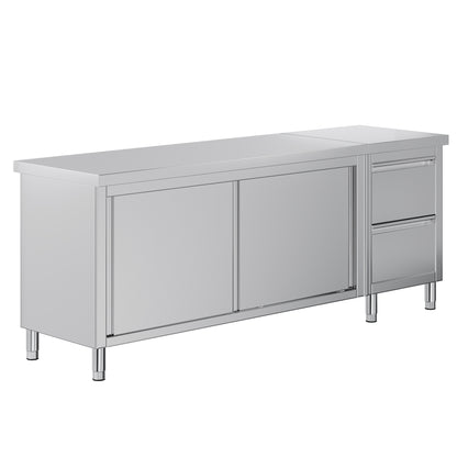 Stainless Steel Work Cabinet Amerlife 84" x 24" x 33.5"