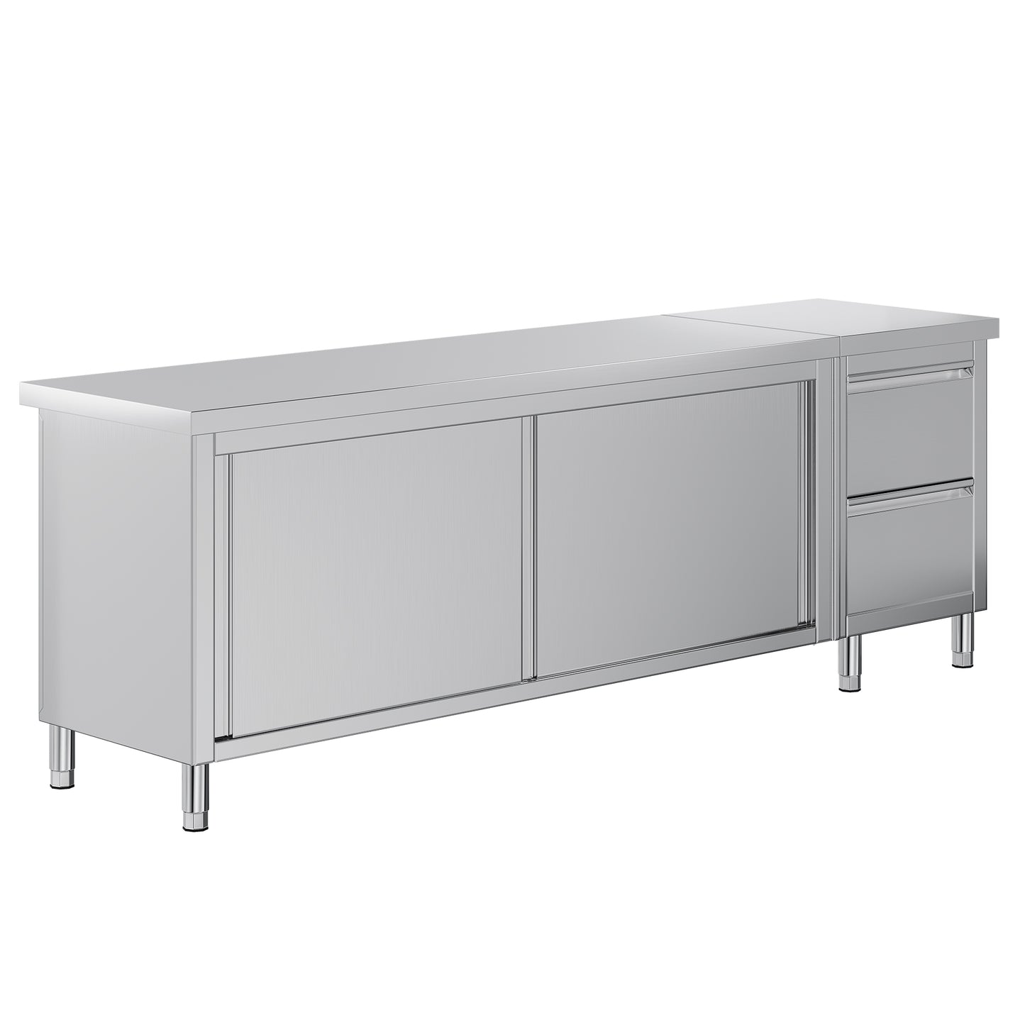 Stainless Steel Work Cabinet Amerlife 96" x 24" x 33.5"
