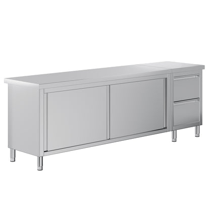 Stainless Steel Work Cabinet Amerlife 96" x 24" x 33.5"