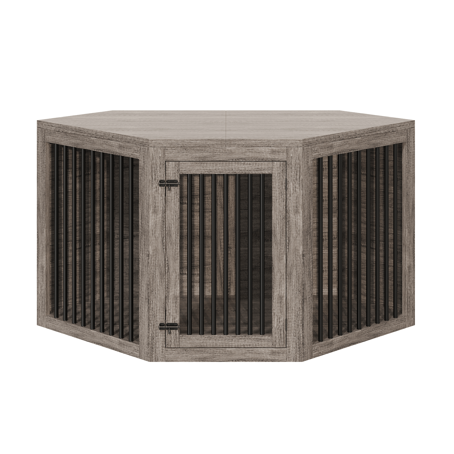 Quadro 3-in-1 Corner Dog Crate Amerlife Corner (53") / Rustic Gray