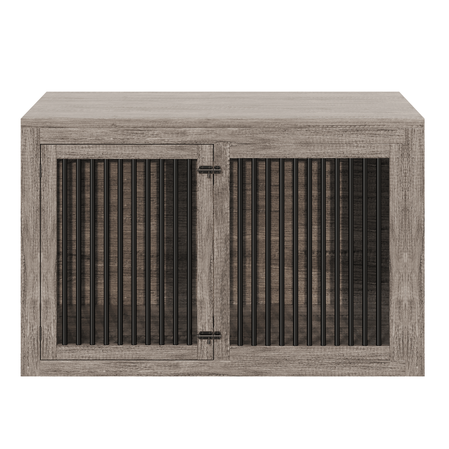 Quadro 3-in-1 Corner Dog Crate Amerlife Left (41") / Rustic Gray