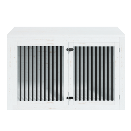 Quadro 3-in-1 Corner Dog Crate Amerlife Right (41") / White