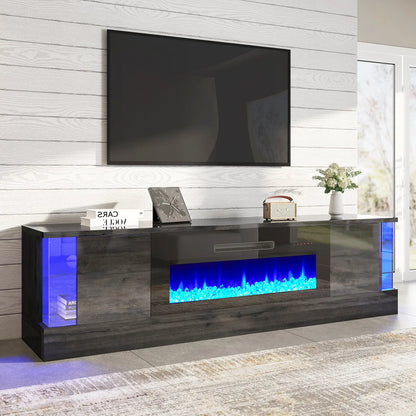 Callisto_70_Fireplace_TV_Stand black