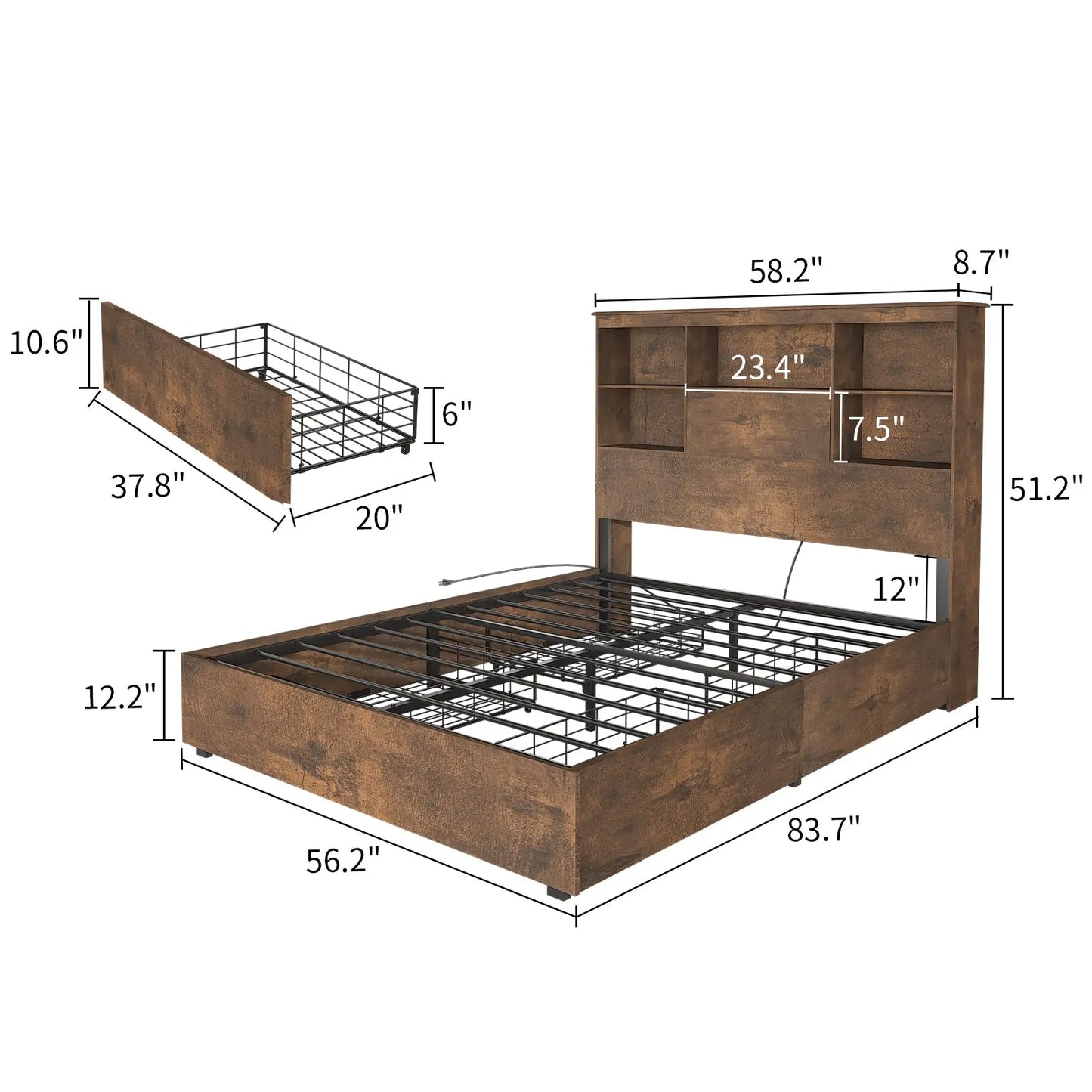 Full / Two-piece Set A / Rustic Brown