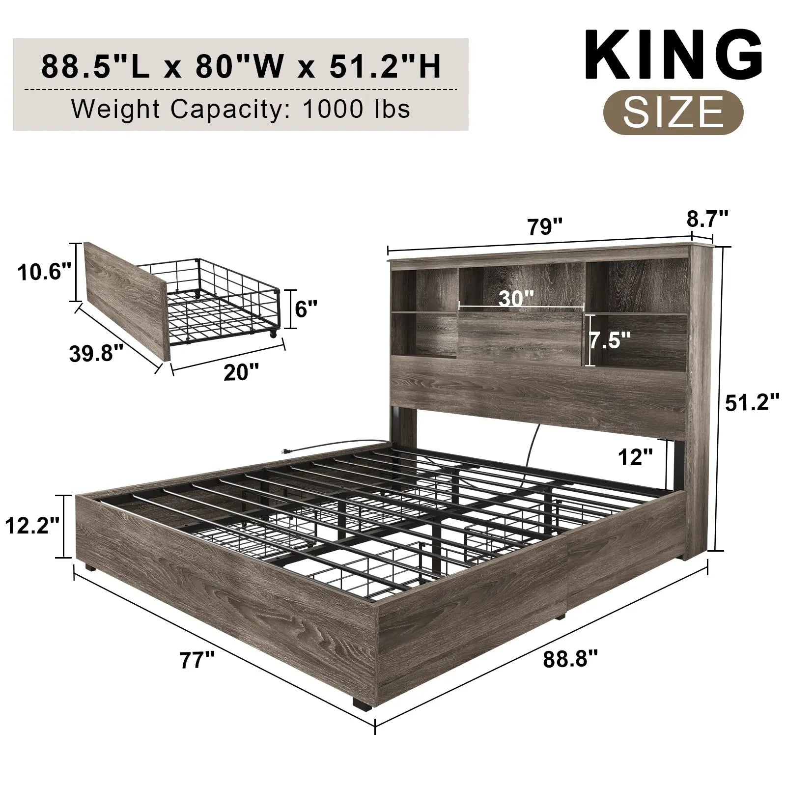 King / Two-piece Set A / Rustic Grey