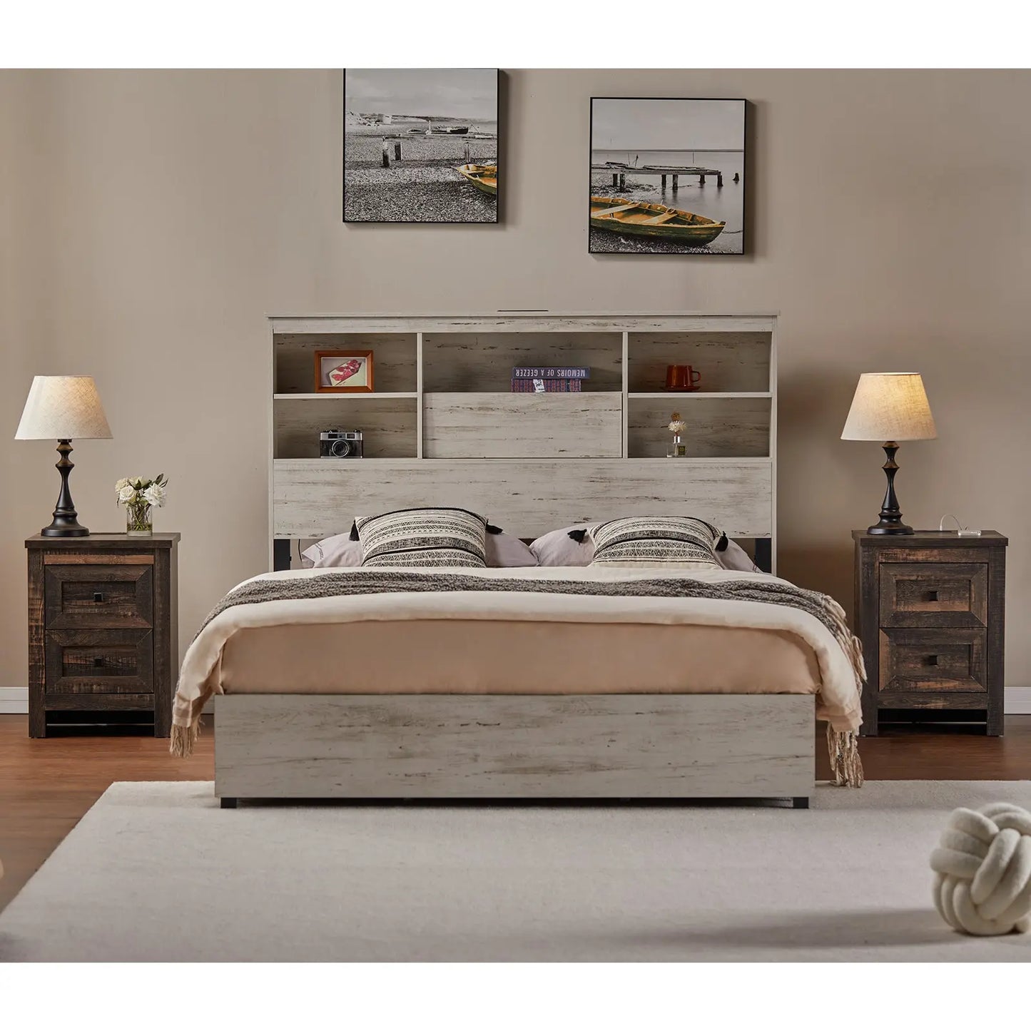 Camden Set Bed With Nightstands - Amerlife