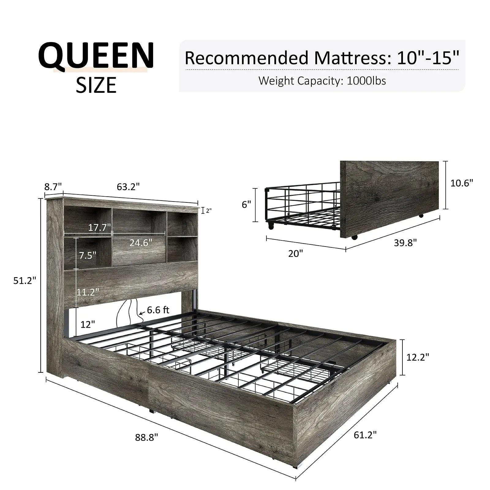 Queen / Two-piece Set A / Rustic Grey