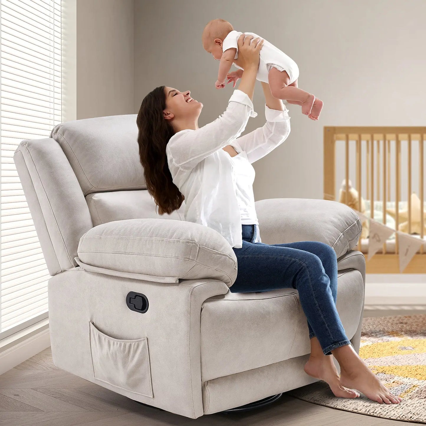 Carler Swivel-Rocker Recliner - Amerlife