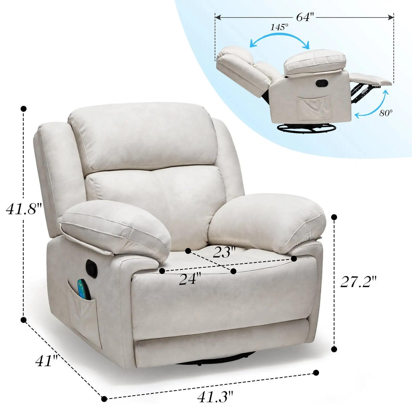 Carler Swivel-Rocker Recliner - Amerlife