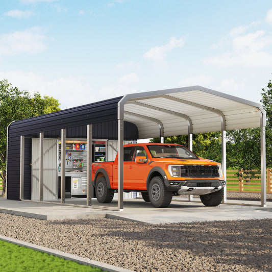 12x24 Carport Storage Shed Combo Amerlife