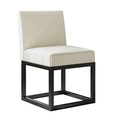 6-Piece Linen Dining Chairs Set - Beige