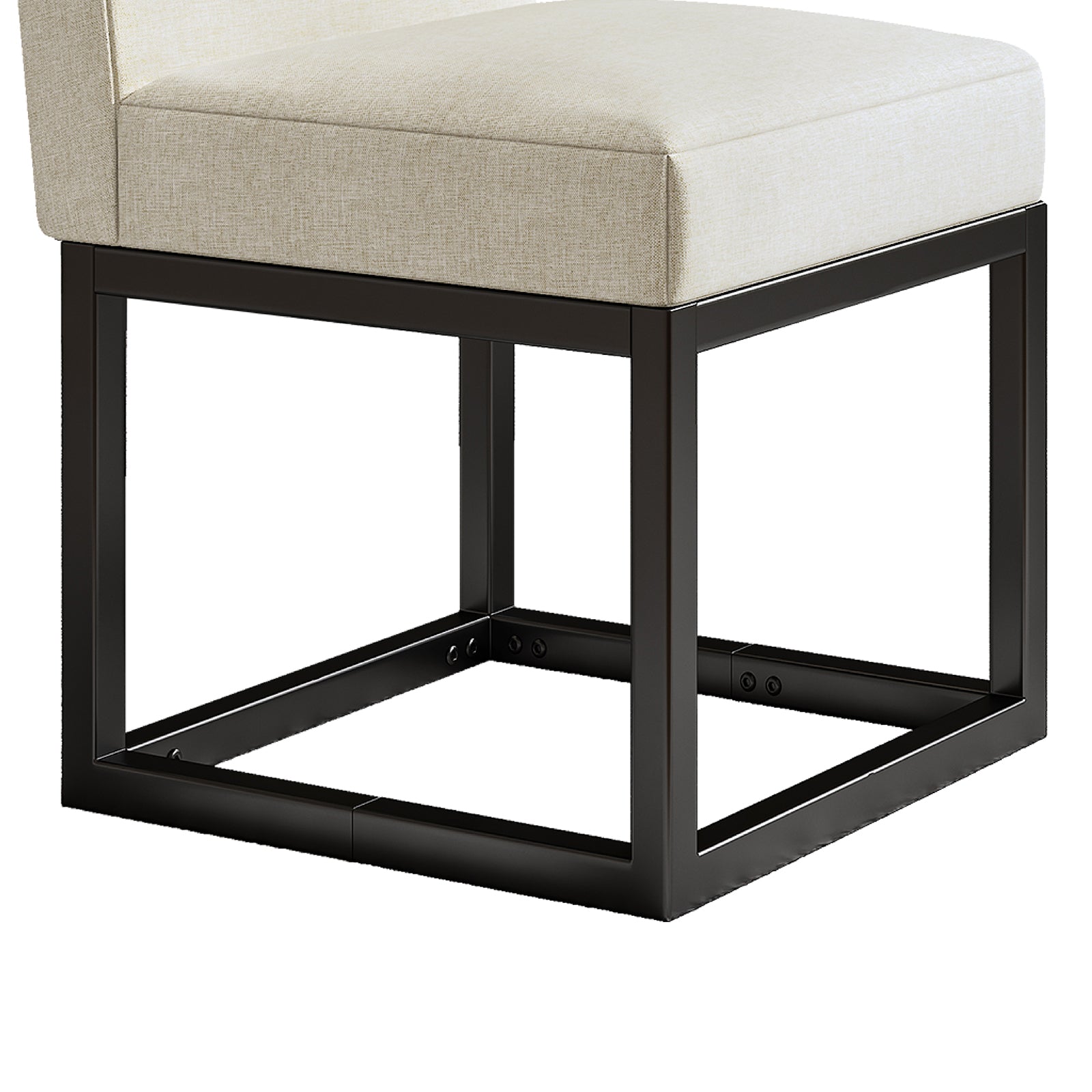 6-Piece Linen Dining Chairs Set - Beige