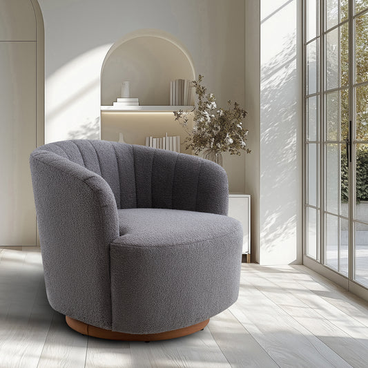 Isla 360° Swivel Barrel Chair - Grey