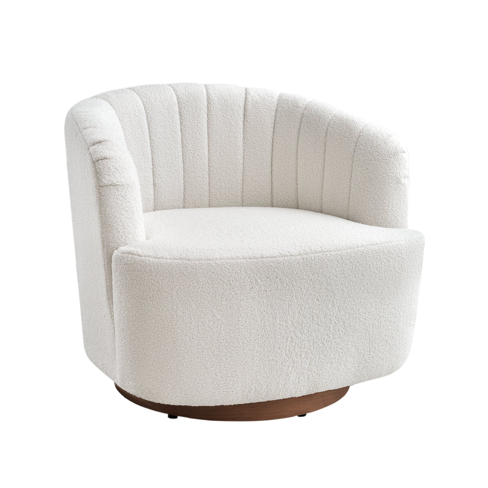 Isla 360° Swivel Barrel Chair - White