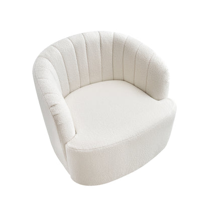 Isla 360° Swivel Barrel Chair - White