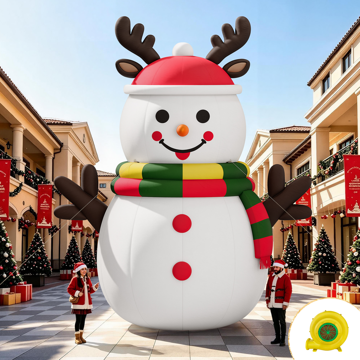 Vibe Giant Inflatable Santa Claus for Outdoor Christmas Decorations-Giant Inflatable Snowman-20FT