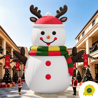 Vibe Giant Inflatable Santa Claus for Outdoor Christmas Decorations-Giant Inflatable Snowman-26FT
