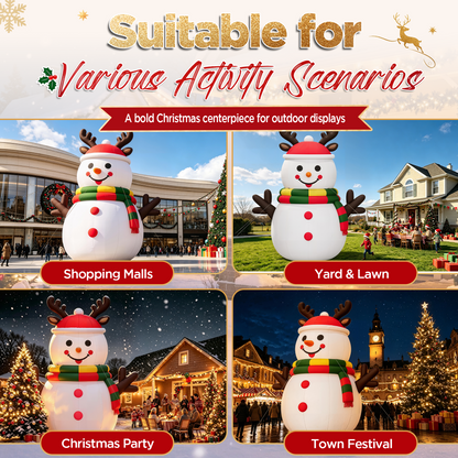 Vibe Giant Inflatable Santa Claus for Outdoor Christmas Decorations-Giant Inflatable Snowman-20FT