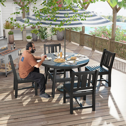 Heath 5-Piece Outdoor Dining Table Set - Black