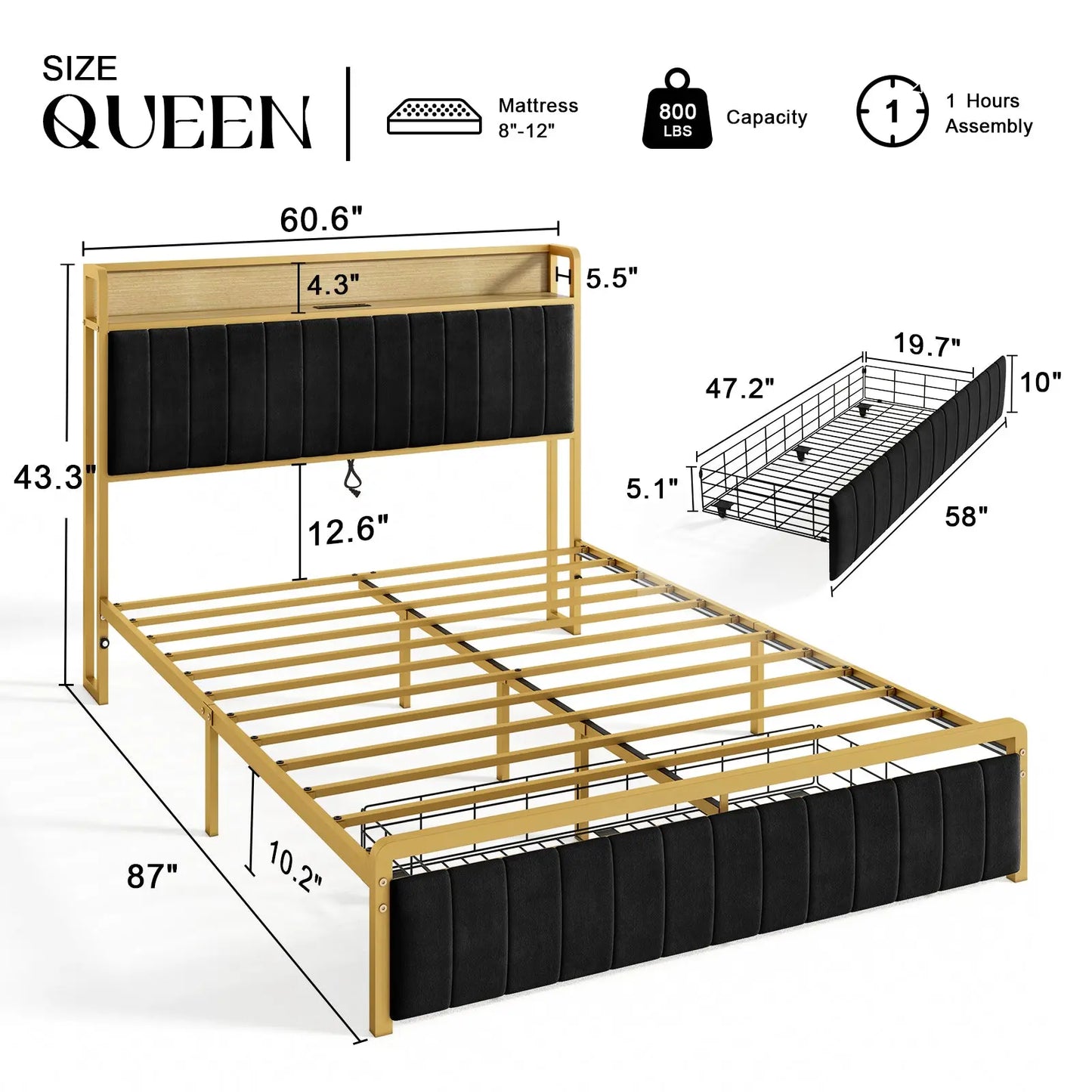 Cortez Queen Storage Bed