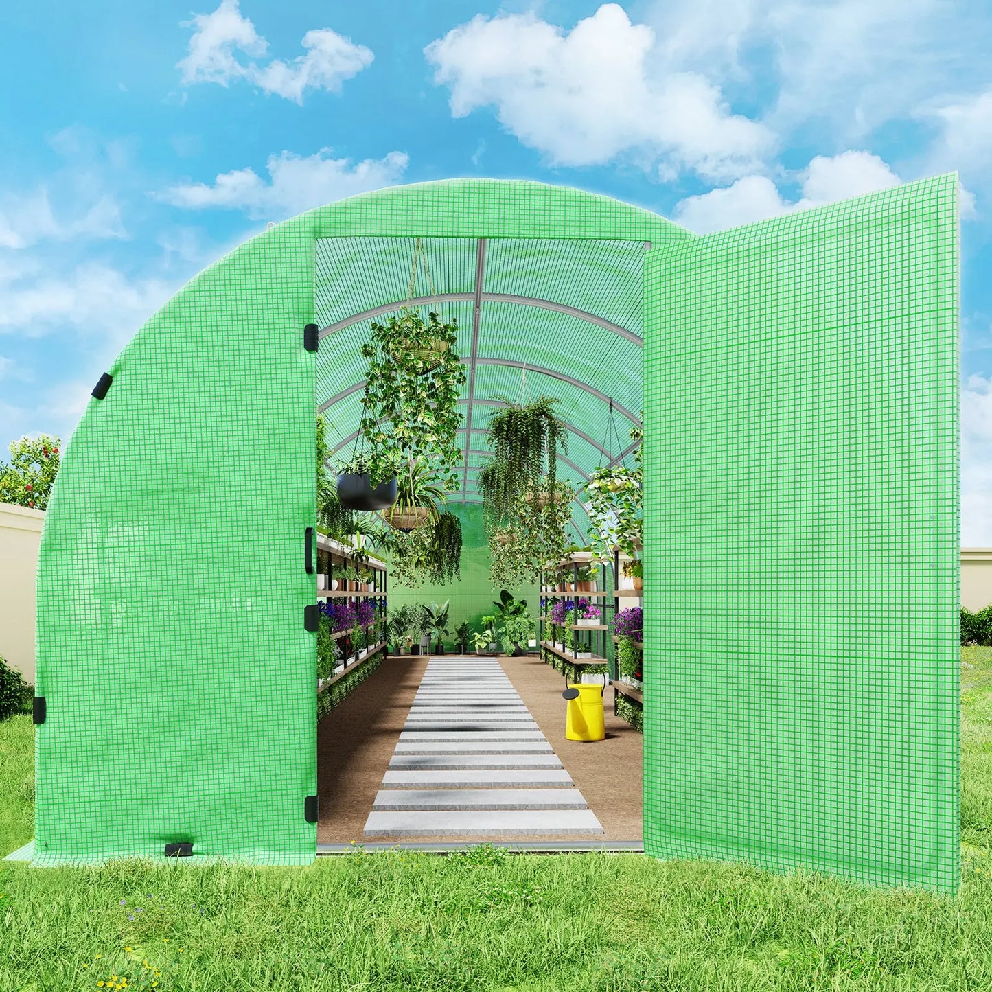 Delta High Tunnel Greenhouse YGH010 Green-Amerlife