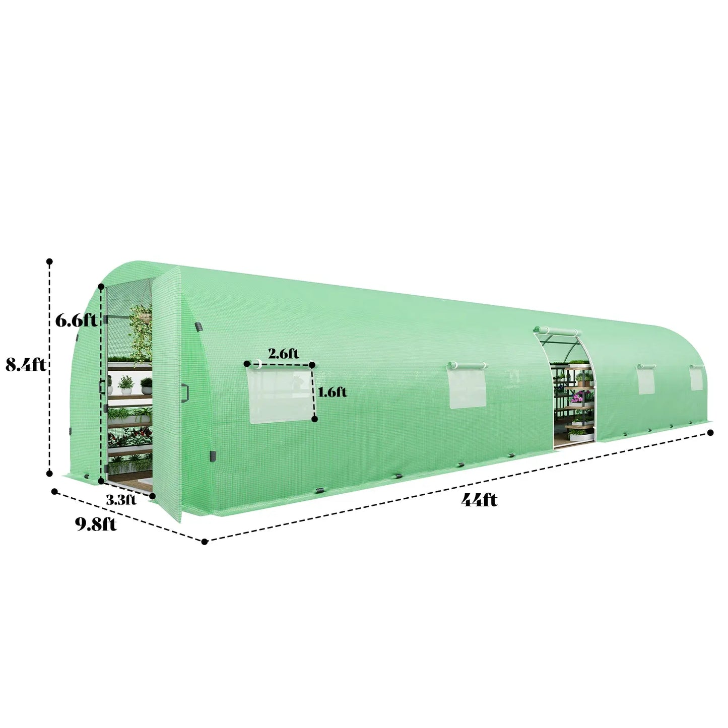 Delta High Tunnel Greenhouse YGH010 Green-Amerlife