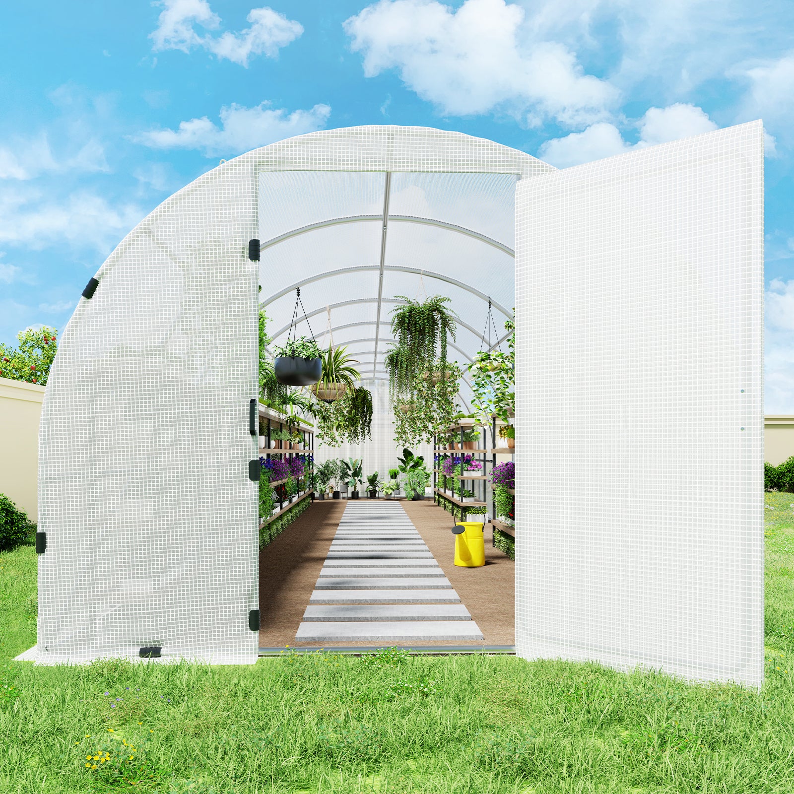 Delta High Tunnel Greenhouse YGH010 White-Amerlife