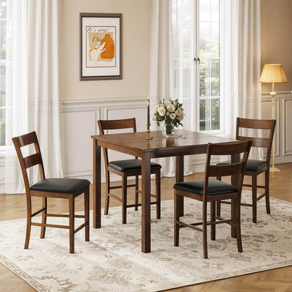 Century 5-Piece Solid Wood Dining Table Set