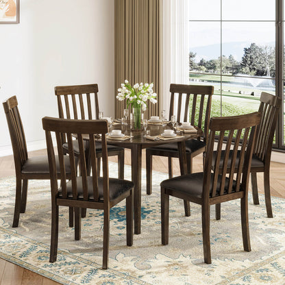 Century 7-Piece Solid Wood Dining Table Set