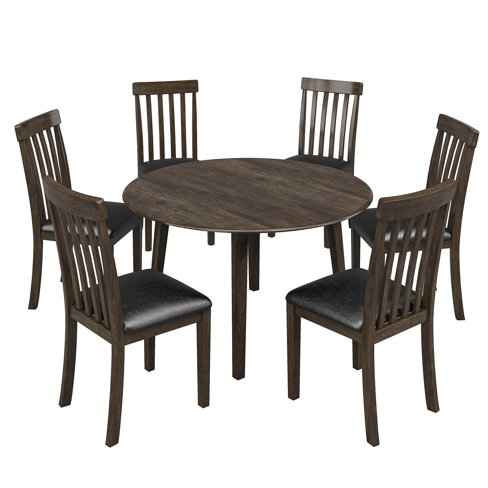 Century 7-Piece Solid Wood Dining Table Set