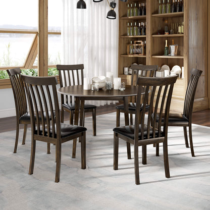 Century 7-Piece Solid Wood Dining Table Set