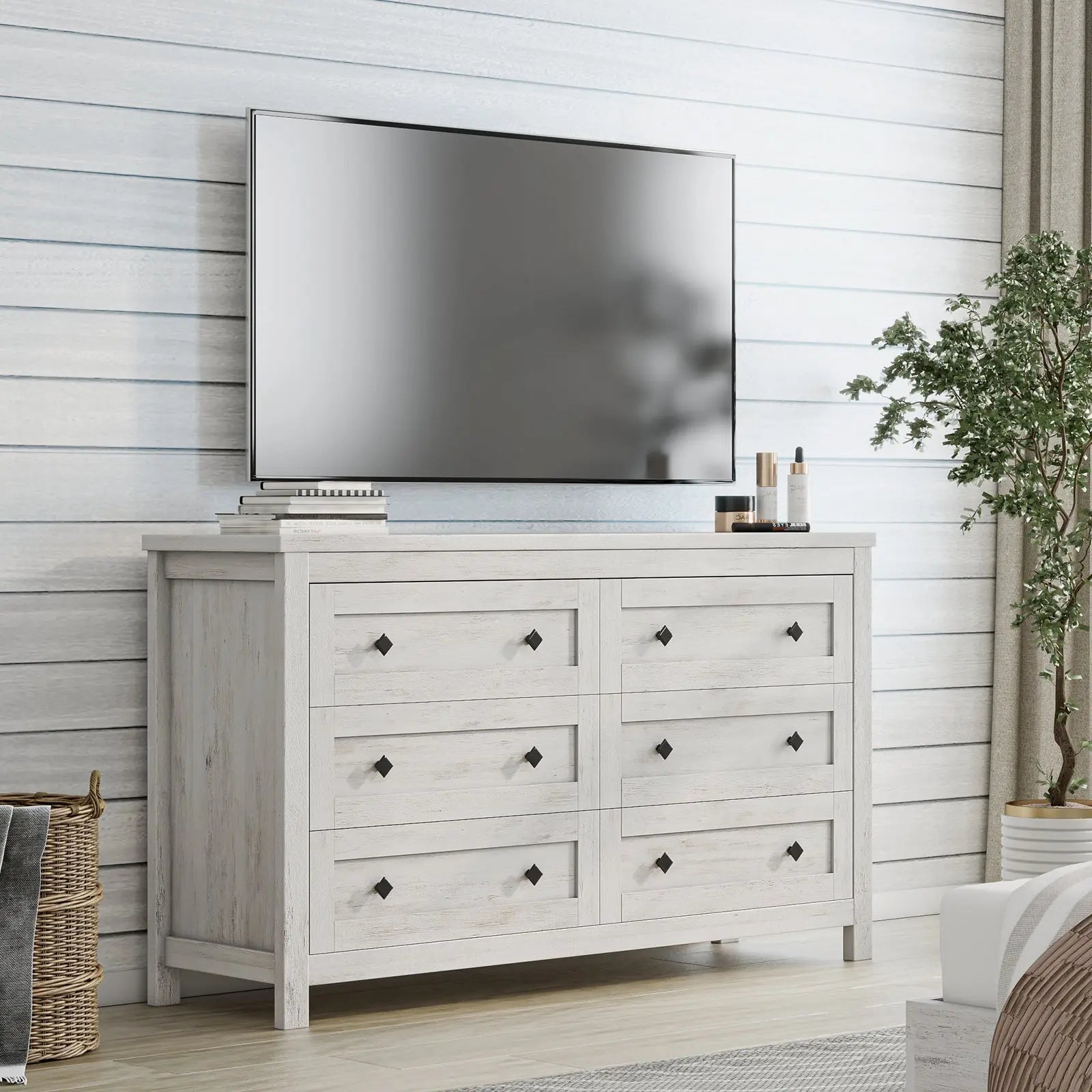 Amerlife Jacob Drawers Dresser Farmhouse Wood Vintage 6 Drawer Double Dresser Bedroom Living Room Rustic White Amerlife Jacob Drawers Dresser Farmhouse Wood Vintage 6 Drawer Double Dresser Bedroom Living Room Rustic White