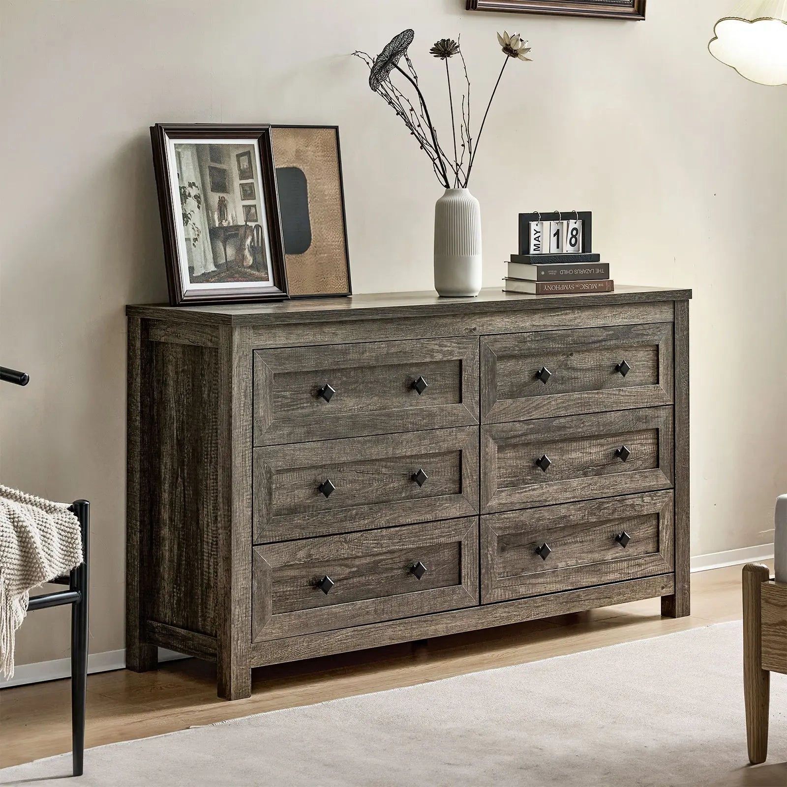 Amerlife Jacob Drawers Dresser Farmhouse Wood Vintage 6 Drawer Double Dresser Bedroom Living Room Rustic White Amerlife Jacob Drawers Dresser Farmhouse Wood Vintage 6 Drawer Double Dresser Bedroom Living Room Rustic White