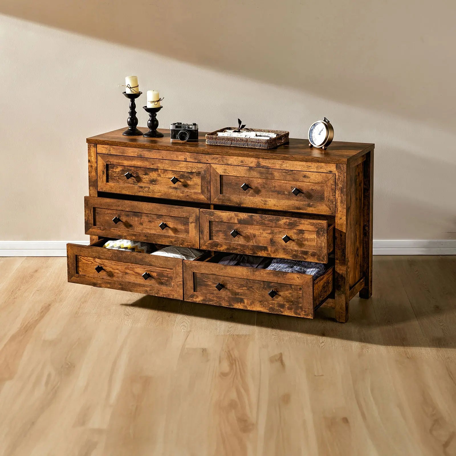 Amerlife Jacob Drawers Dresser Farmhouse Wood Vintage 6 Drawer Double Dresser Bedroom Living Room, Rustic Grey Amerlife Jacob Drawers Dresser Farmhouse Wood Vintage 6 Drawer Double Dresser Bedroom Living Room, Rustic Grey
