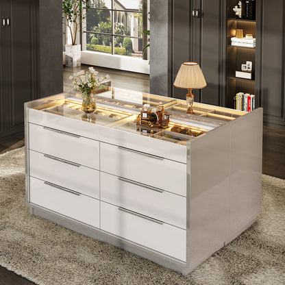 atlin designs 8 drawer double dresser in white Atlin Designs 8 Drawer Double Dresser in White